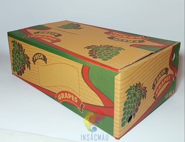 Mẫu thùng giấy carton đựng nho kiểu nắp A1 dán keo