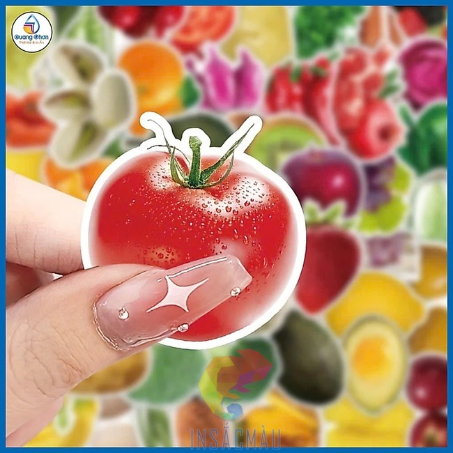 Mẫu sticker trái cà chua