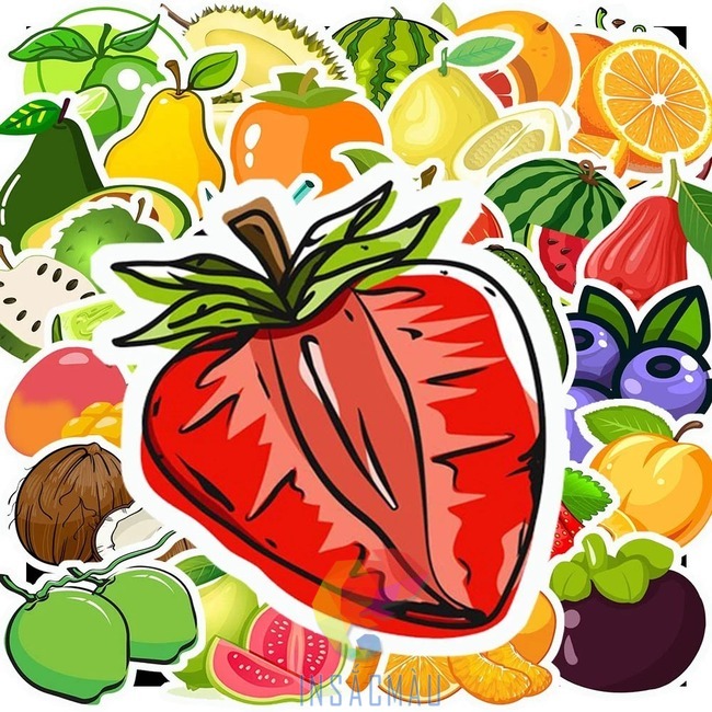 Mẫu sticker trái dâu tây