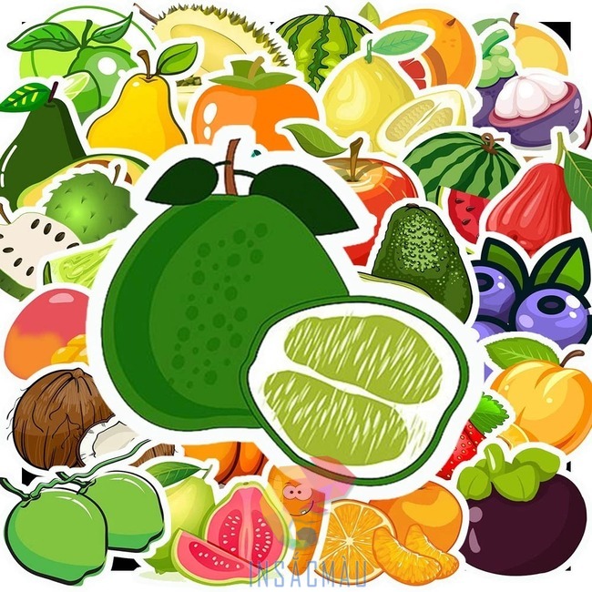 Mẫu sticker quả bưởi da xanh