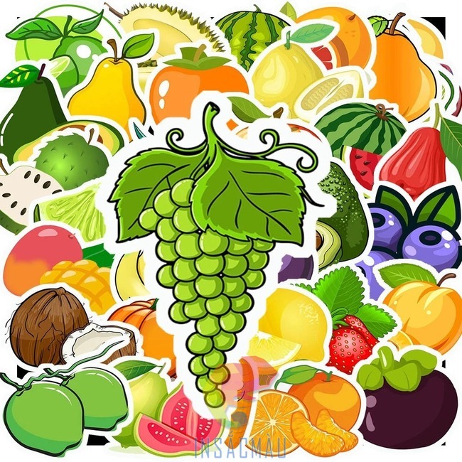 Mẫu sticker quả bưởi da xanh