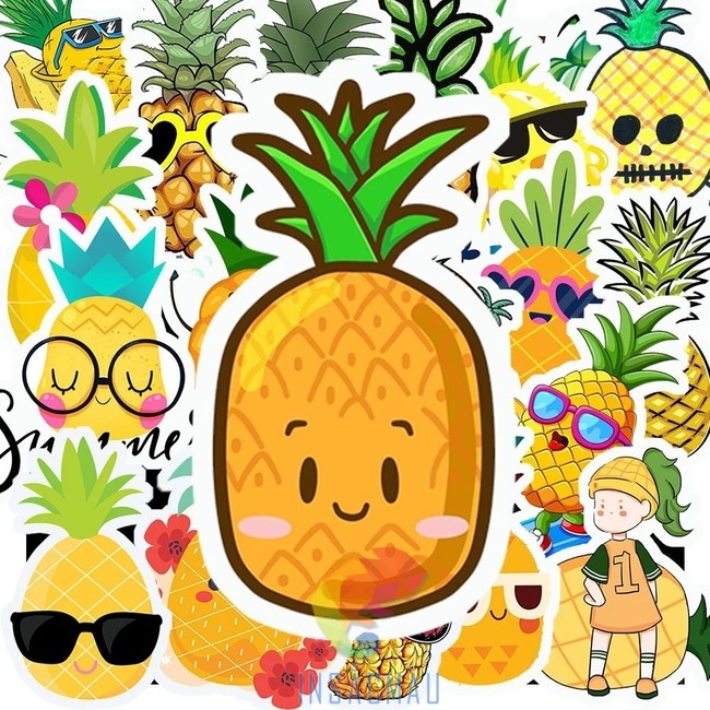 Mẫu sticker hình trái dứa cute