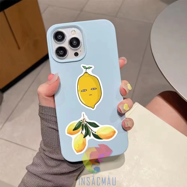 Mẫu sticker hình trái chanh dán điện thoại