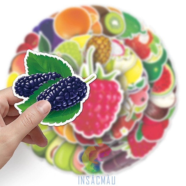 Mẫu sticker quả dâu tằm