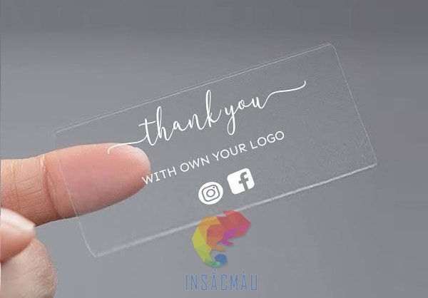 Mẫu decal trong chữ trắng phong cách tối giản