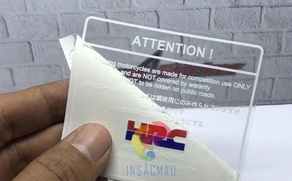 Mẫu decal trong chữ trắng đẹp, thu hút