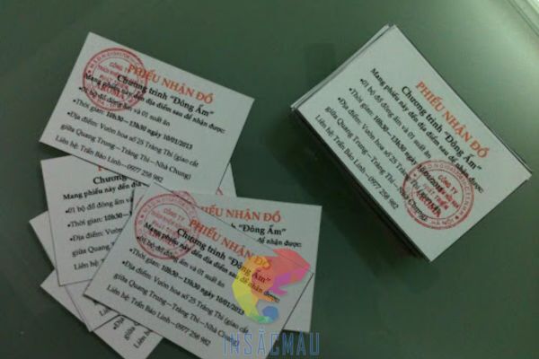 Mẫu phiếu nhận quà từ thiện