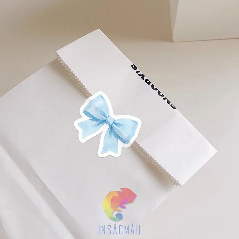Mẫu sticker nơ cute, dễ thương