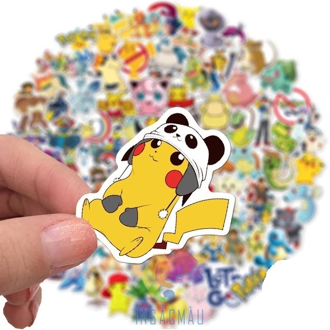Mẫu sticker pokémon pikachu ngộ nghĩnh