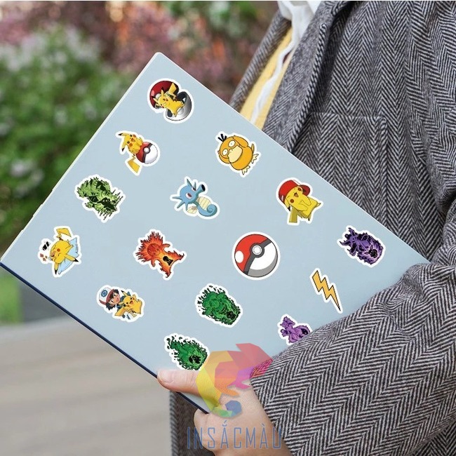 Mẫu sticker pokémon dán laptop