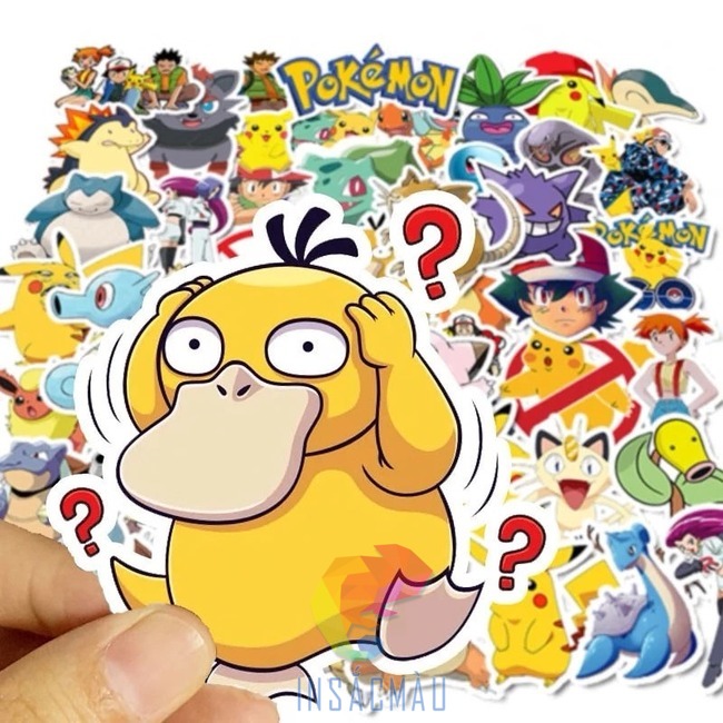 Mẫu sticker pokemon thú mỏ vịt