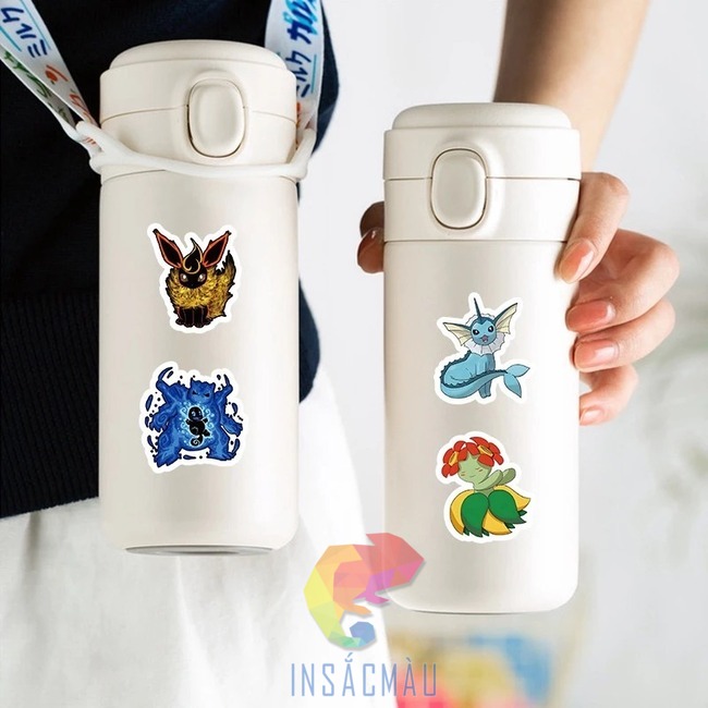 Mẫu sticker pokémon dán bình nước