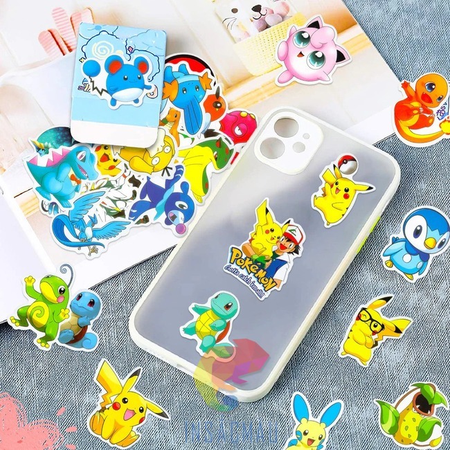 Mẫu sticker pokémon dán ốp điện thoại