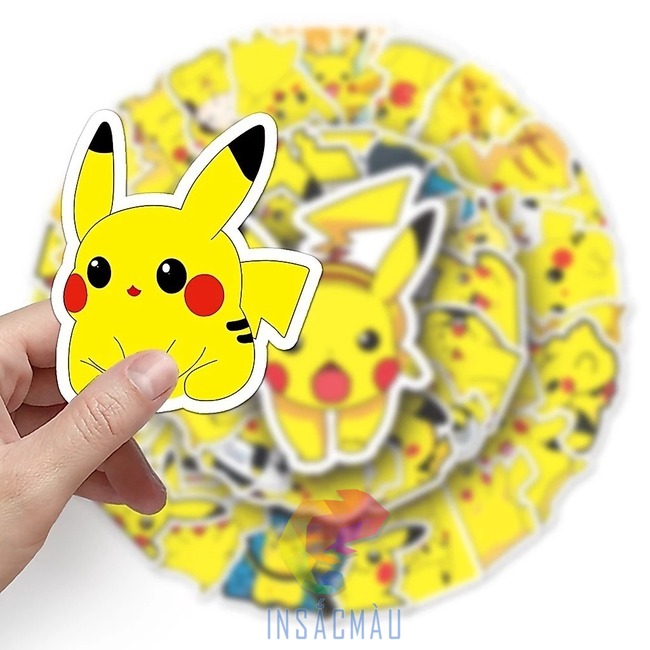 Mẫu sticker pikachu đáng yêu