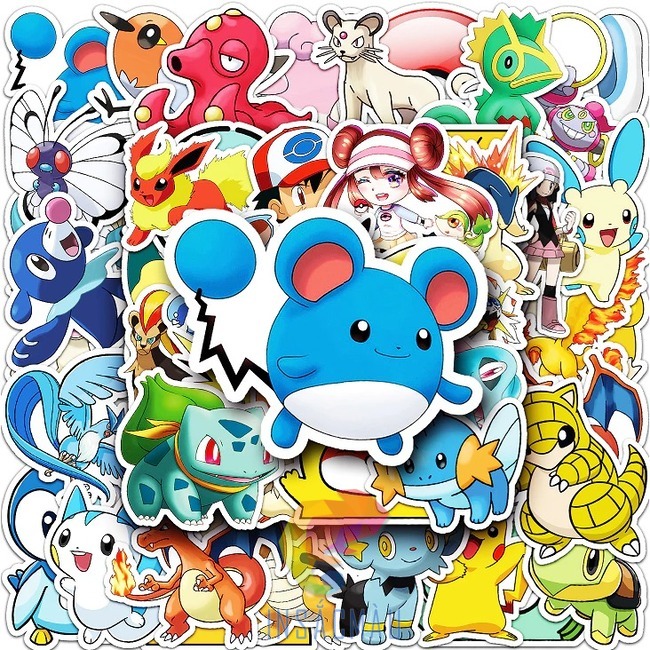 Mẫu sticker pokemon chuột xanh