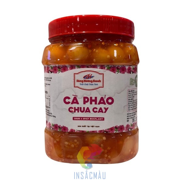Mẫu tem nhãn cà pháo chua cay