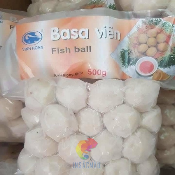 Mẫu tem nhãn cá viên bằng decal giấy