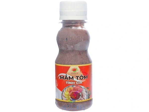Mẫu tem nhãn mắm tôm màu sắc bắt mắt