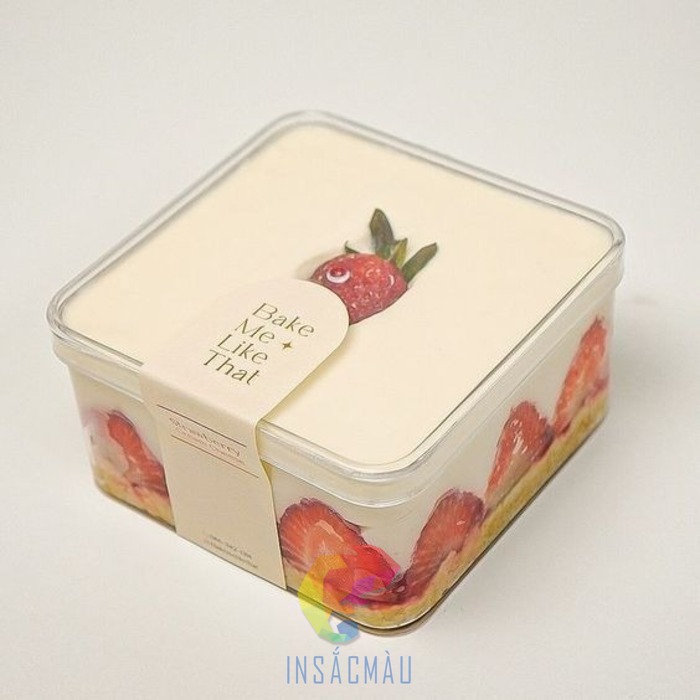 Mẫu tem nhãn dán panna cotta thiết kế theo yêu cầu