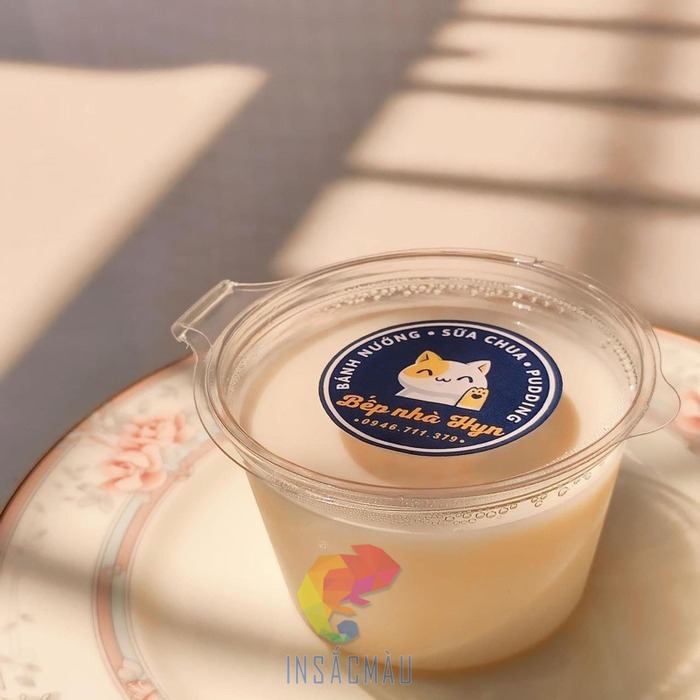 Mẫu tem nhãn dán nắp hũ bánh panna cotta