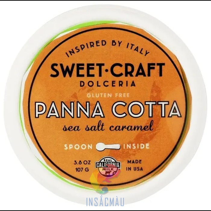 Mẫu tem nhãn panna cotta đẹp