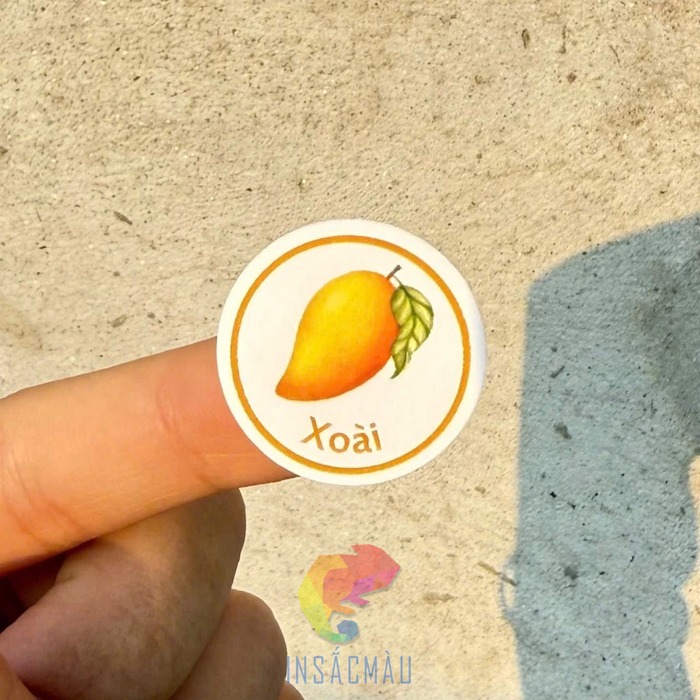 Mẫu tem dán panna cotta thiết kế đẹp, màu sắc bắt mắt