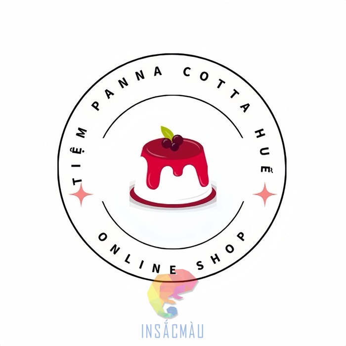 Mẫu tem dán panna cotta thiết kế ấn tượng