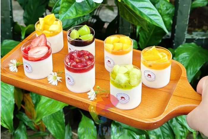 Mẫu tem dán panna cotta đẹp tinh tế