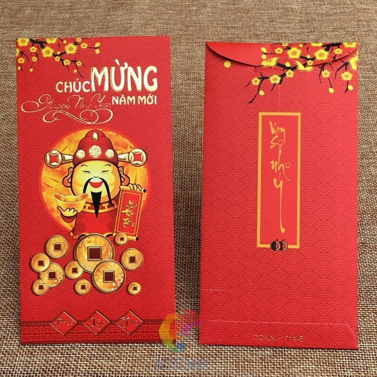 Ý nghĩa phong thủy của bao lì xì thần tài trong dịp Tết