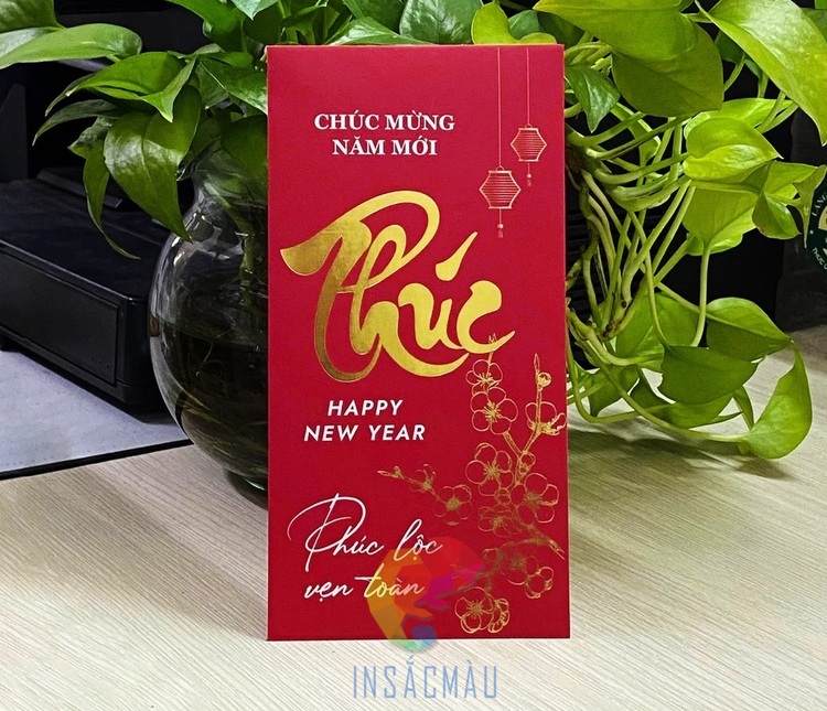 Mẫu bao lì xì chữ phúc cao cấp, chất lượng