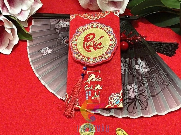 Mẫu bao lì xì chữ phúc đẹp, chất lượng