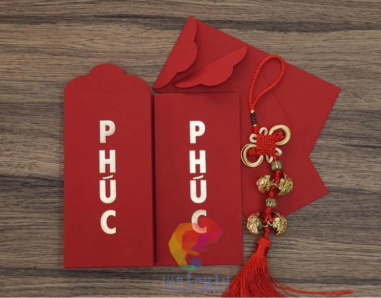Mẫu bao lì xì chữ phúc thiết kế ấn tượng, độc đáo