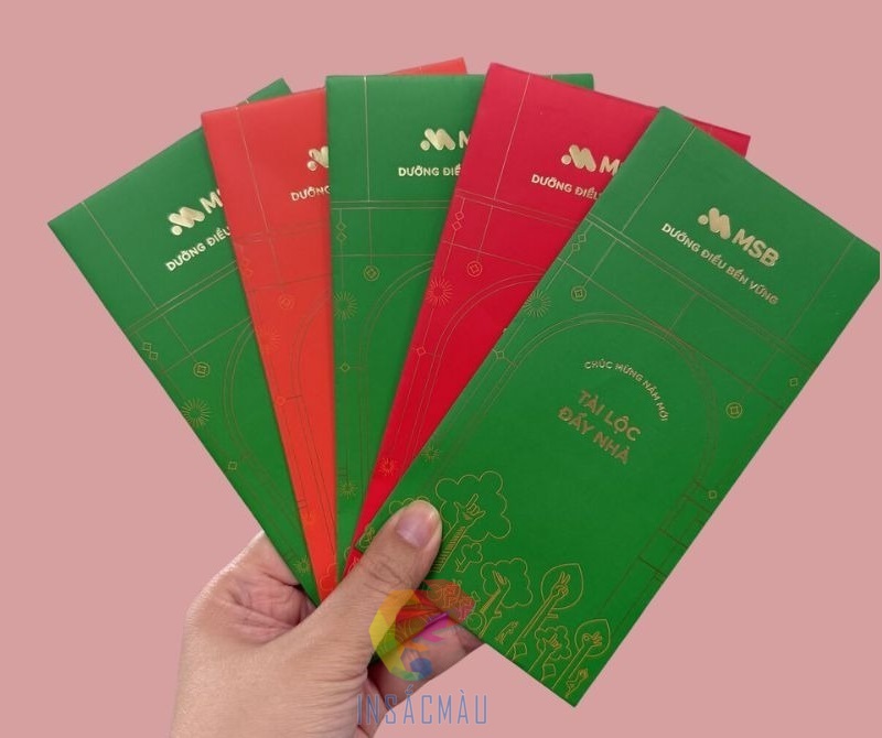 Mẫu bao lì xì ngân hàng MSB