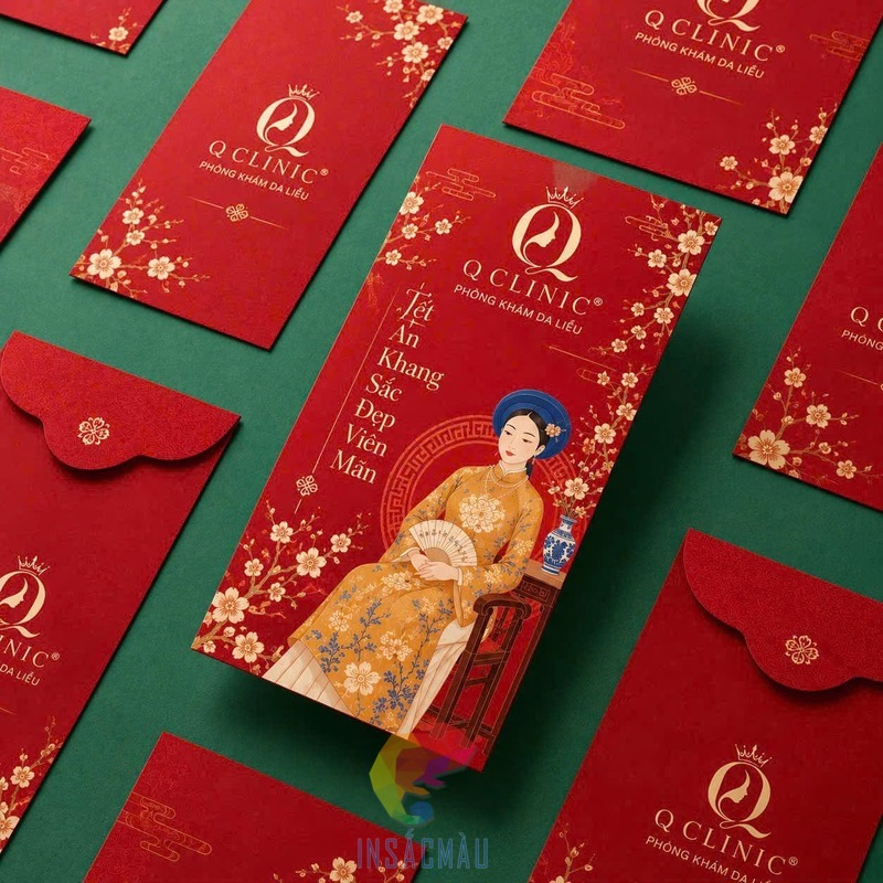 Mẫu bao lì xì phòng khám da liễu
