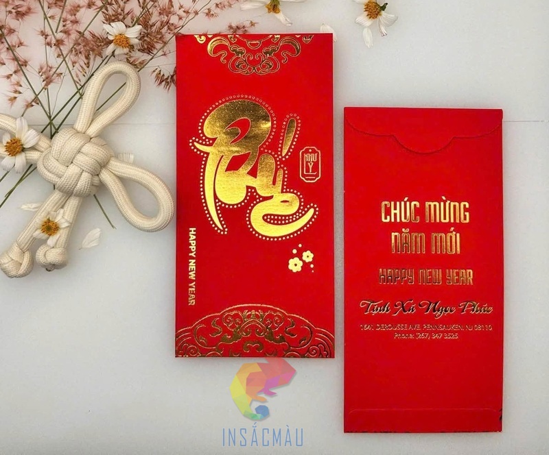 Mẫu bao lì xì Tết 2027 của Tịnh Xá Ngọc Phúc