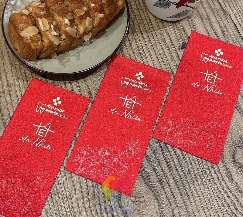 Mẫu bao lì xì Tết phòng khám nha khoa