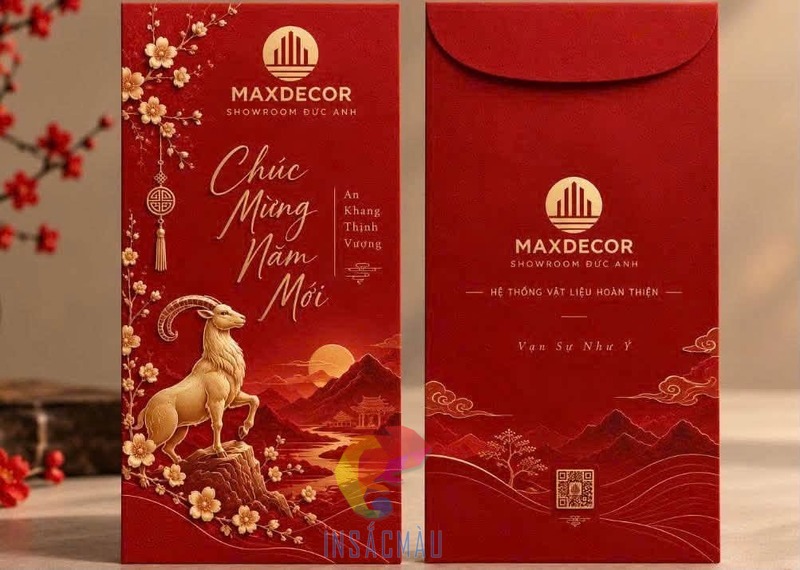 Mẫu bao lì xì doanh nghiệp Maxdecor