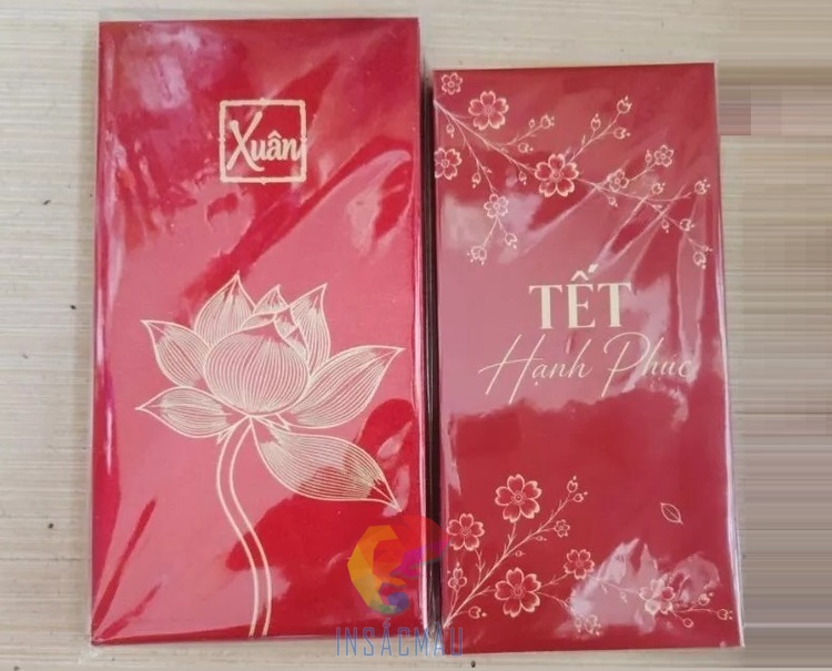 Mẫu bao lì xì hoa sen thiết kế theo yêu cầu, đẹp mắt