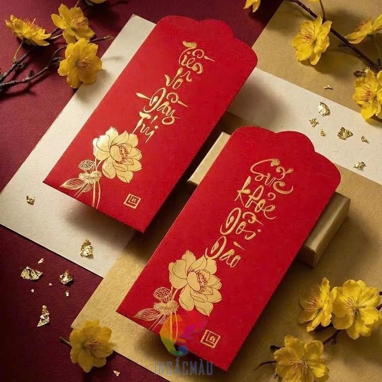 Mẫu bao lì xì hoa sen năm 2027