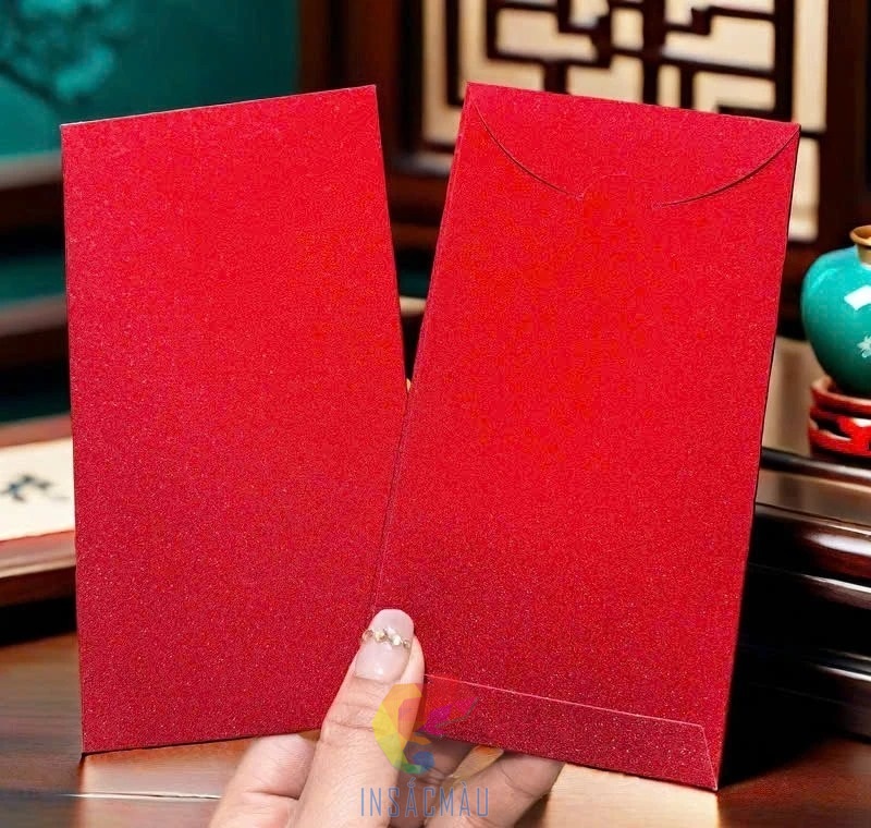 Mẫu bao lì xì kim tuyến thiết kế trơn