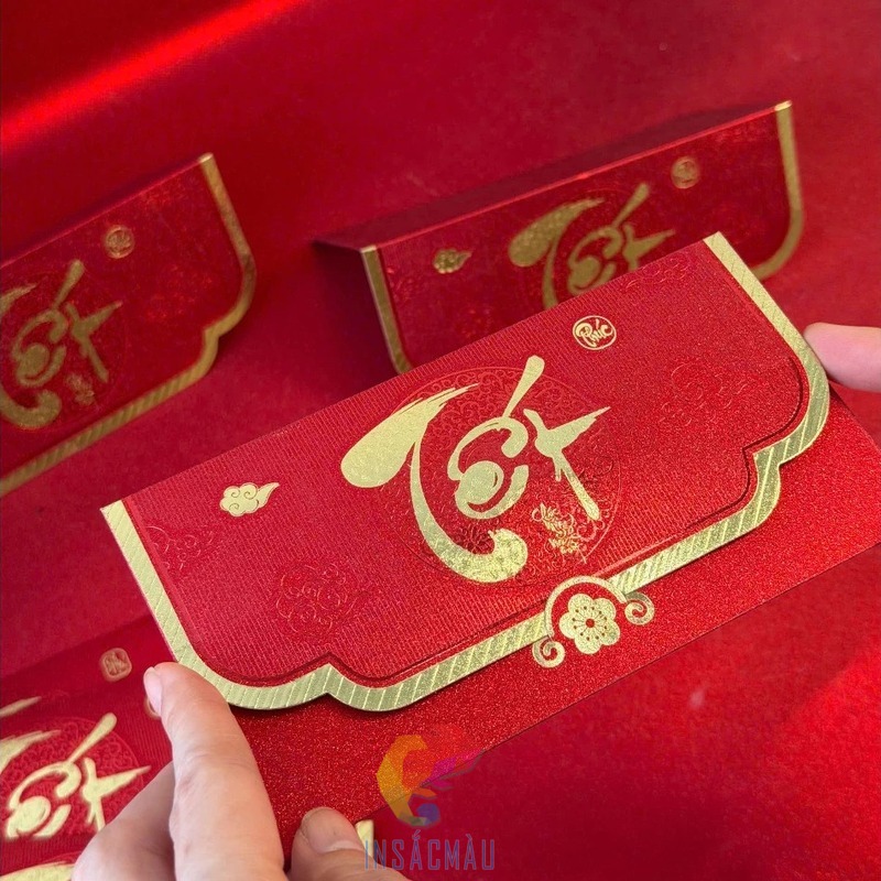 Mẫu bao lì xì kim tuyến Tết Đinh Mùi 2027