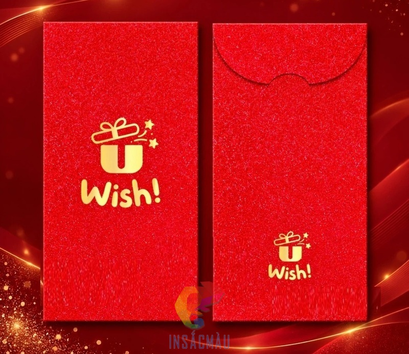 Mẫu bao lì xì kim tuyến thiết kế hiện đại