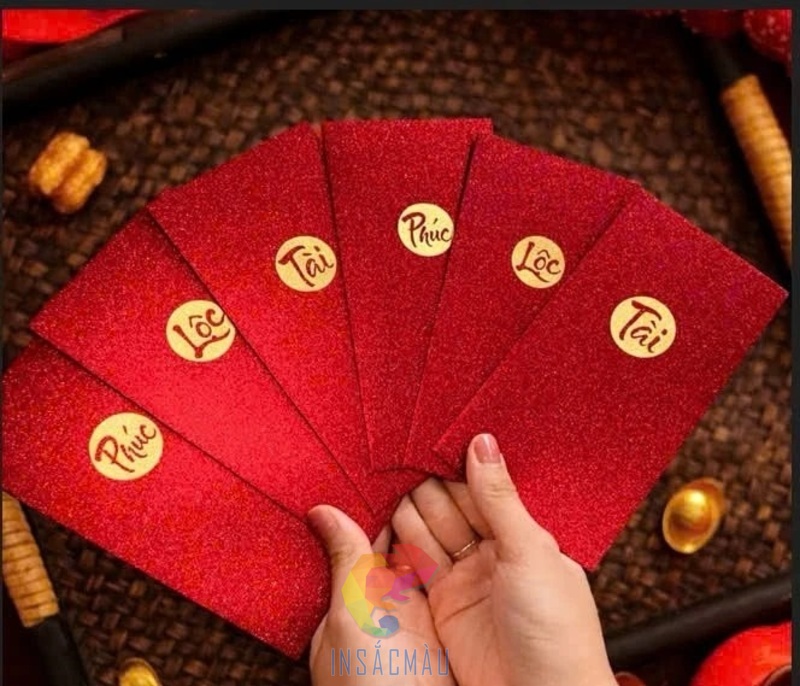Mẫu bao lì xì kim tuyến đẹp, chất lượng