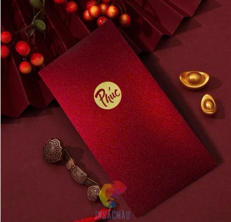 Mẫu bao lì xì kim tuyến đẹp, chất lượng, thiết kế tối giản