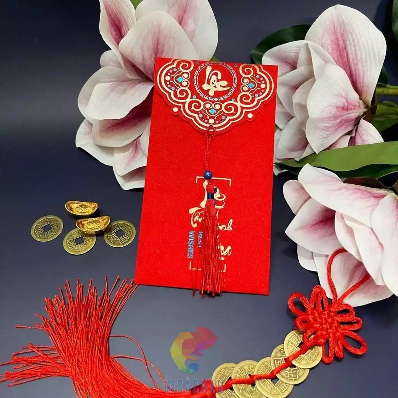 Mẫu bao lì xì kim tuyến thiết kế đẹp, sang trọng