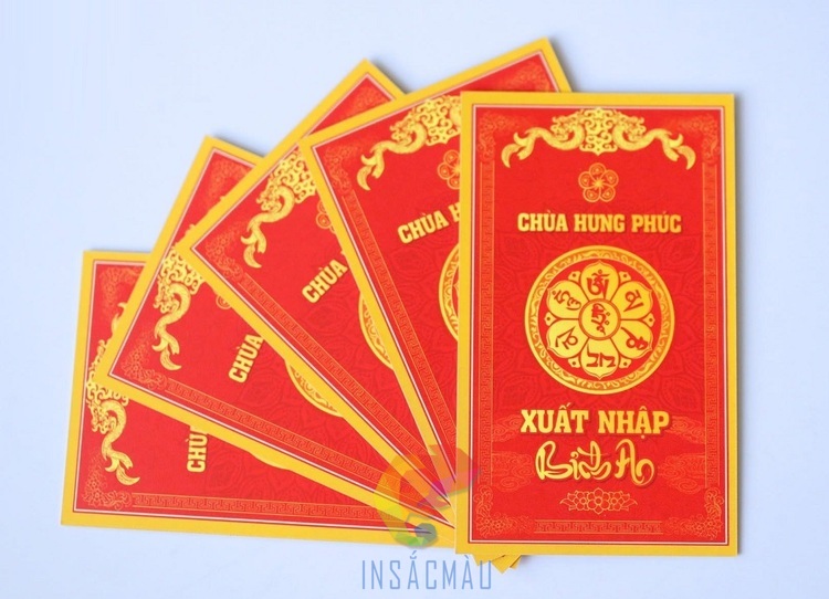 Mẫu bao lì xì Tết Đinh Mùi - Chùa Hưng Phước