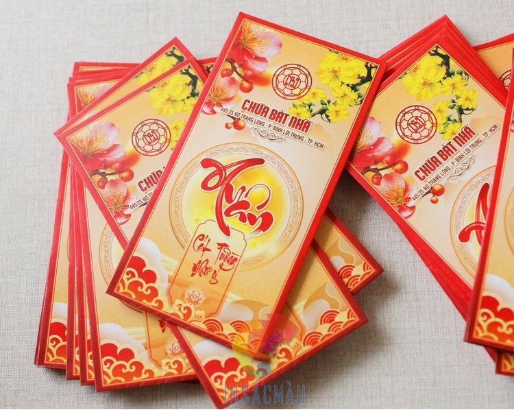 Mẫu bao lì xì Chùa Bát Nhã