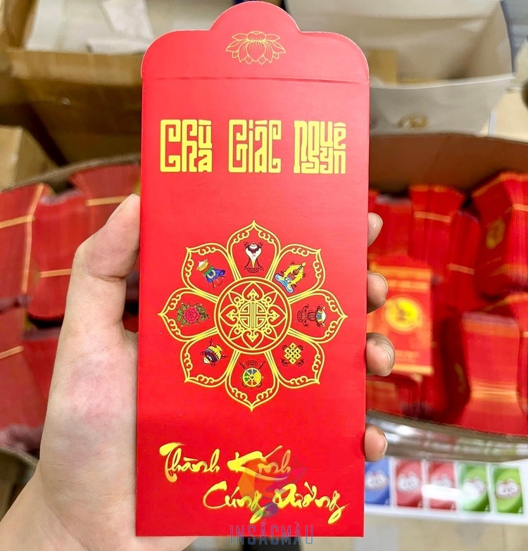 Mẫu bao lì xì cúng dường - Chùa Giác Nguyên