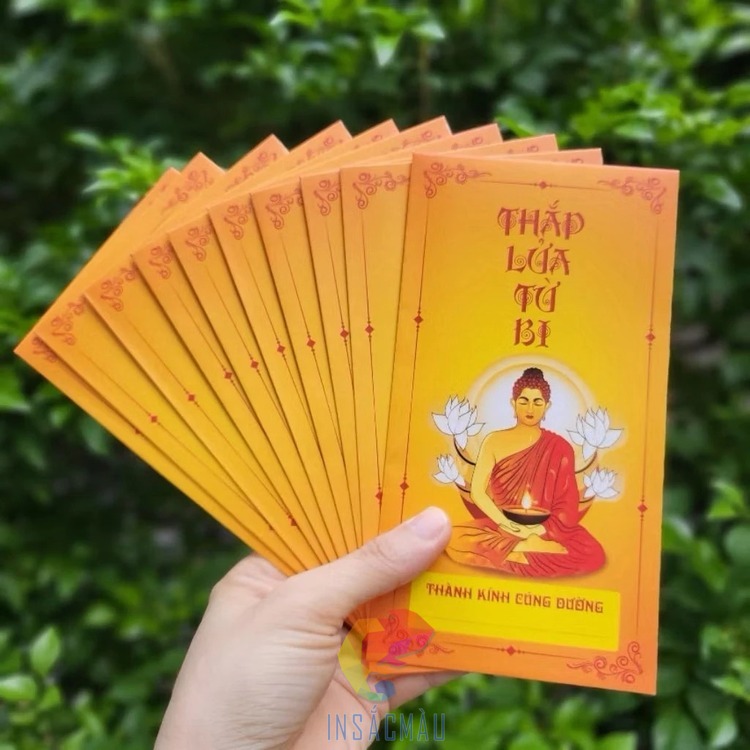 Mẫu bao lì xì in hình Phật Thích Ca
