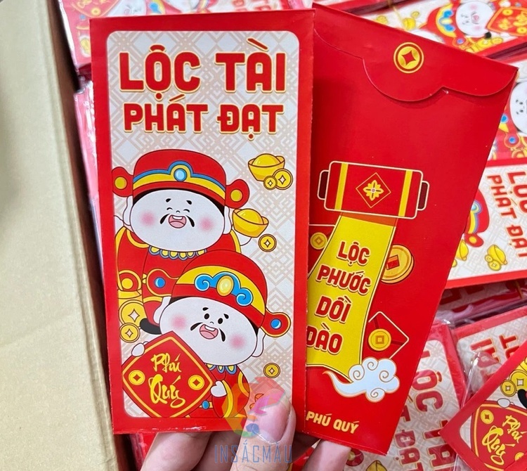 Mẫu bao lì xì thần tài cute Tết 2027